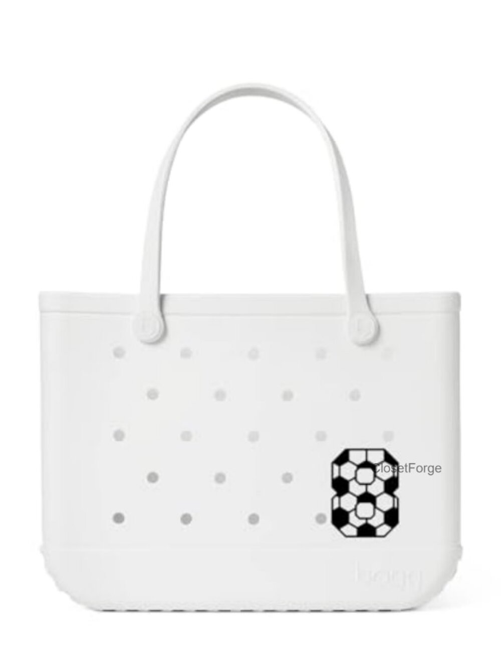 Soccer Number Charm for Bogg Bag Plastic USA Made Beach Tote Accessory